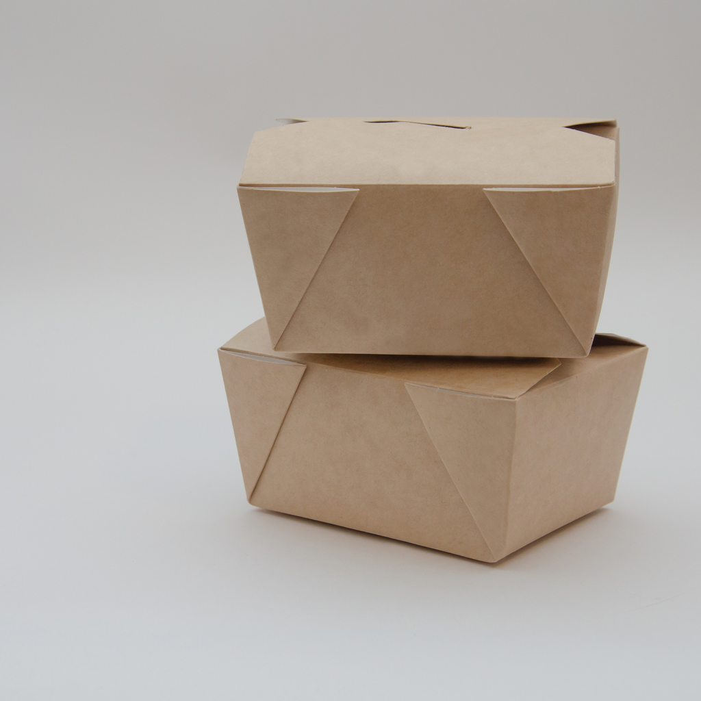 Kraft Food Boxes with Foldable Lids