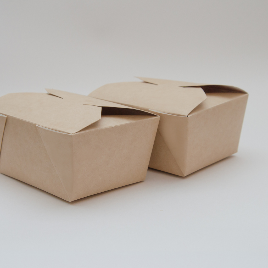 Kraft Food Boxes with Foldable Lids