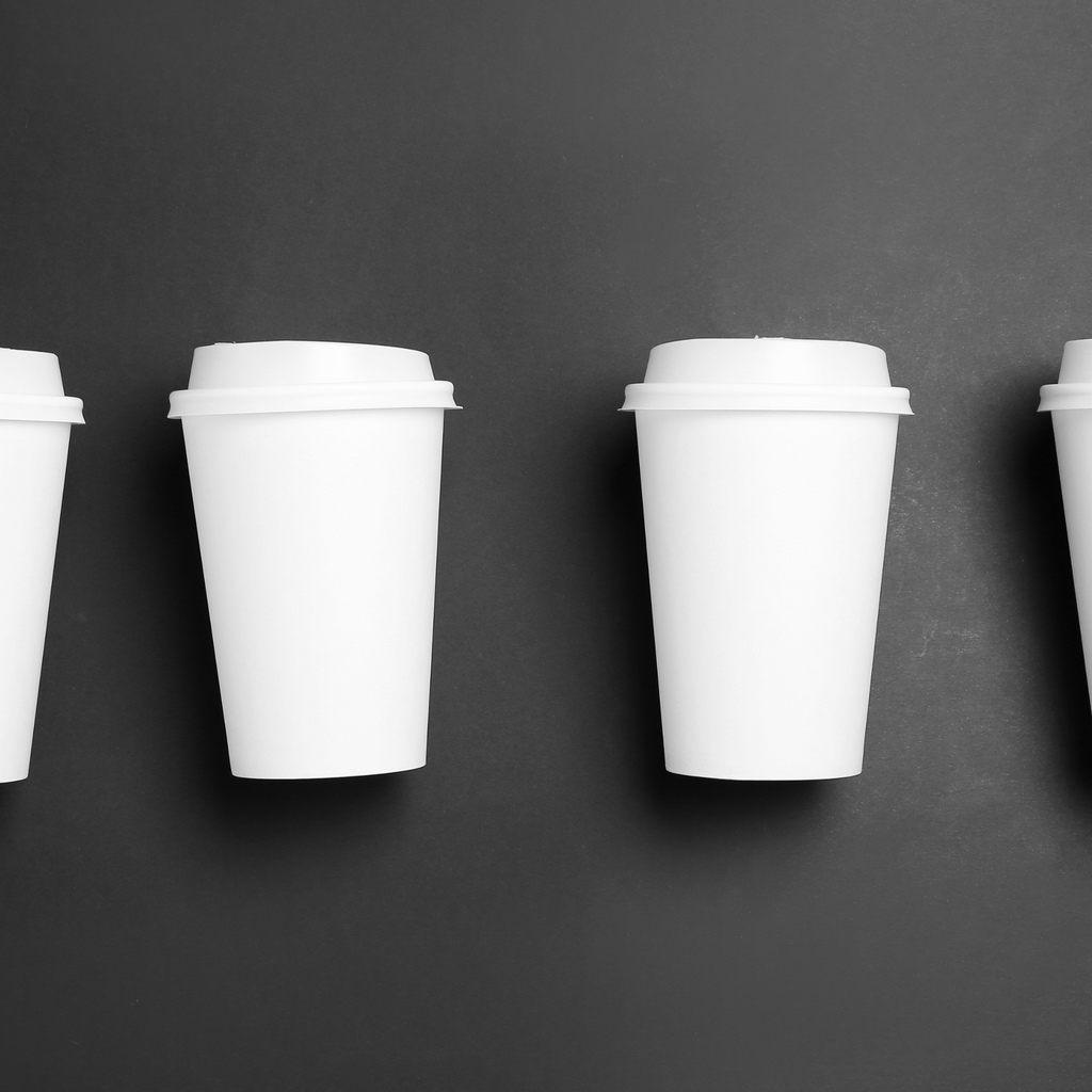 Compostable White Single Walled Cups (1000pcs) - 310GSM (Thick)