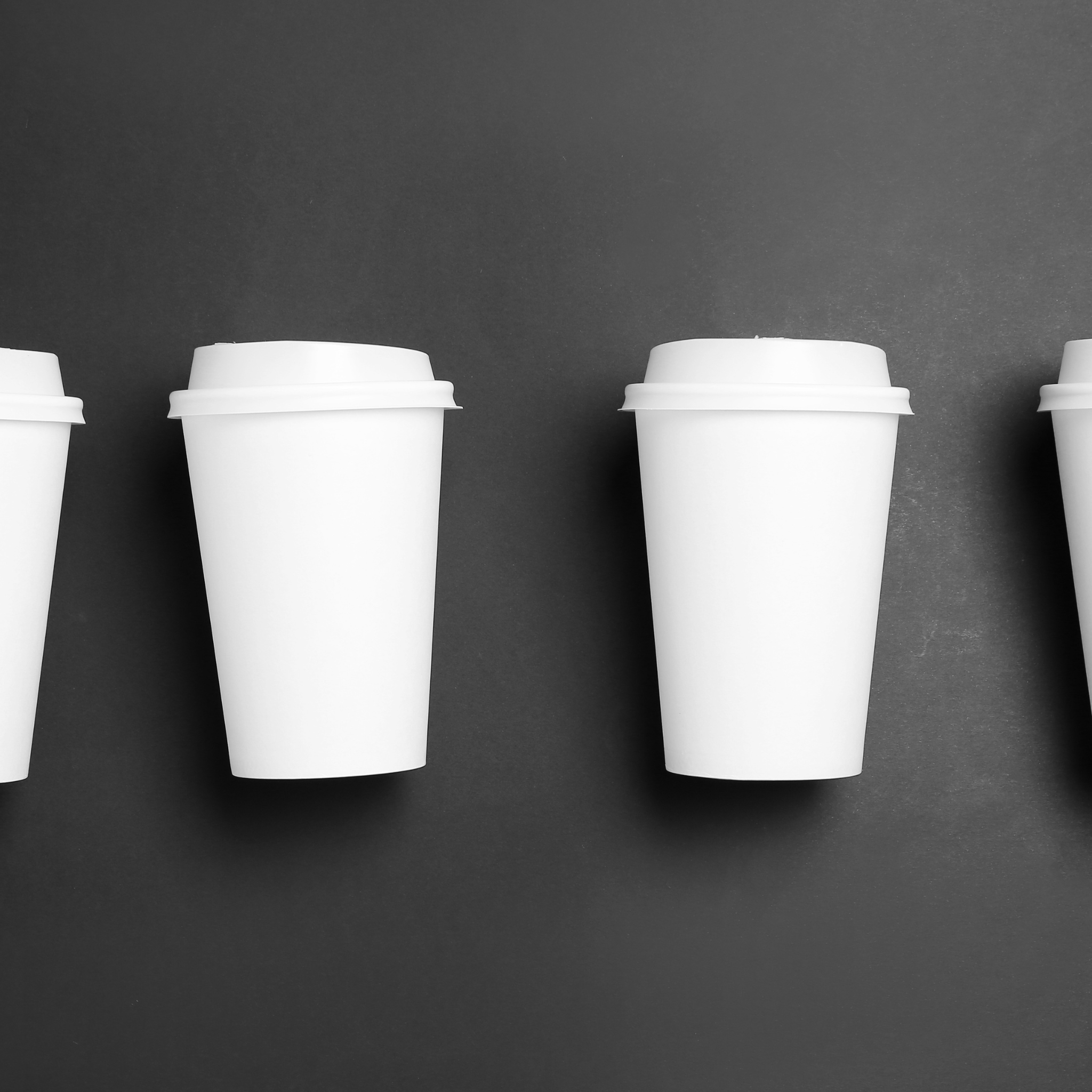 Compostable White Single Walled Cups (1000pcs) - 310GSM (Thick)
