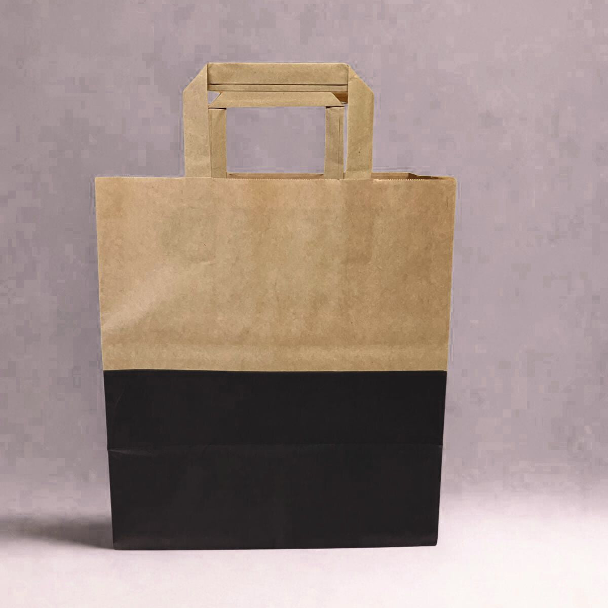 (PREORDER NOW) Premium ANTI-RIP/TEAR Half Dipped BLACK Kraft Bags - LARGE (120pcs)