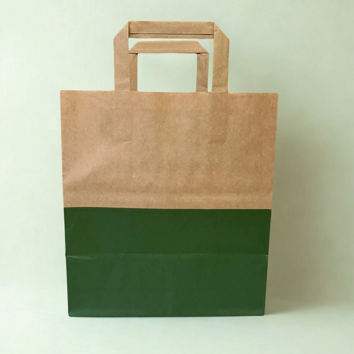 Premium ANTI-RIP/TEAR Half Dipped DARK GREEN Kraft Bags - LARGE